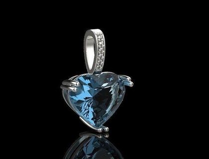 pendant 10349 heart pendants necklace gold silver diamond wedding engagement gem luxury jewelry printable ring human sterling jewellery jewel 3d print model - Mito3D