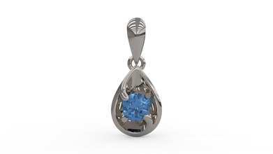 anhänger 103 gold juwel schmuck silber druckbar diamant frau mode hochzeit solitär saphir rubin halskette liebe valentinstag engagem 3d print model - Mito3D