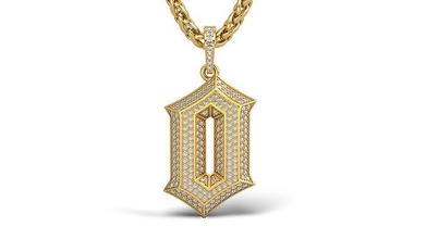 pendant 1 gold printable silver jewelry pendants gift happy fashion beauty ice english art necklaces 3d print model - Mito3D
