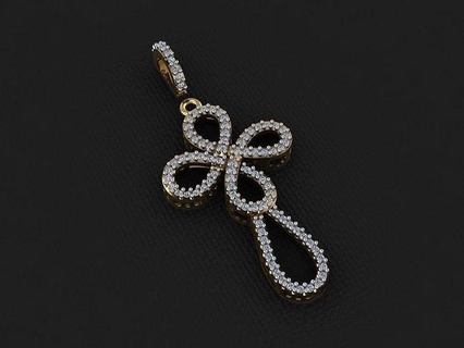 pendant 124 gold fashion ring beauty diamond wedding jewel jewellery jewelry pendants 3d print model - Mito3D