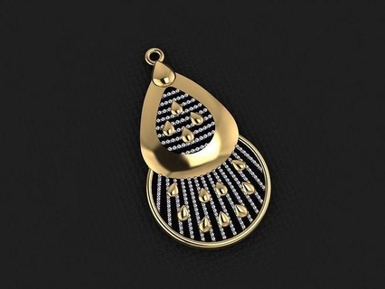 pendant 135 gold fashion ring beauty diamond wedding jewel jewellery jewelry pendants 3d print model - Mito3D