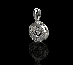 Anhänger 1752 Schmuck Platin Luxus scheint kostbar chrome metallic Stahl Reflexion Silber gem bedruckbar ist genial Diamant-ring Mode-ring Glanz - 3d print model - Mito3D