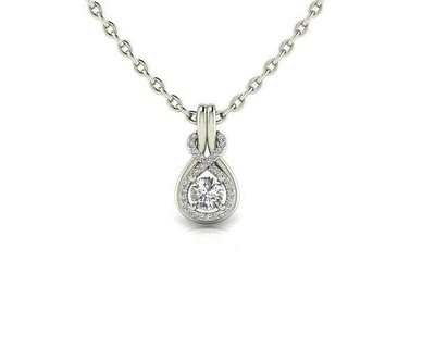 pendentif 17 or bijoux mode luxe initiale lettres colliers pendentifs l'amour diamant calcul pierres mariage 3d print model - Mito3D
