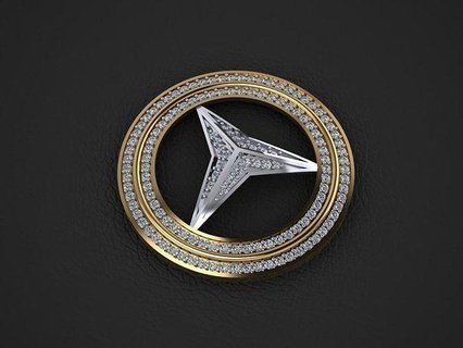 pendant 186 gold fashion ring beauty diamond wedding jewel jewellery jewelry pendants 3d print model - Mito3D
