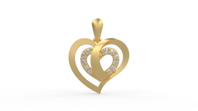 pendentif 189 or bijou bijoux argent imprimable diamant femme mode mariage solitaire saphir rubis collier l'amour valentin engagem pendentifs 3d print model - Mito3D