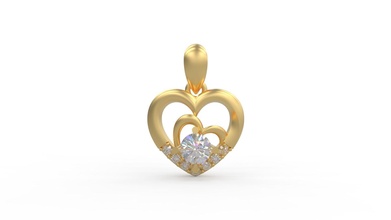 pendant 190 gold jewel jewellry jewelry silver printable diamond woman fashion wedding solitaire saphire ruby necklace love valentine jewellery heart pendants 3d print model - Mito3D