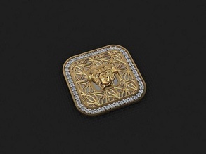 pendant 192 gold fashion ring beauty diamond wedding jewel jewellery jewelry pendants 3d print model - Mito3D