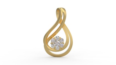 pendentif 201 or bijou bijoux argent imprimable diamant femme mode mariage solitaire saphir rubis Collier l'amour Valentin engagem pendentifs 3d print model - Mito3D