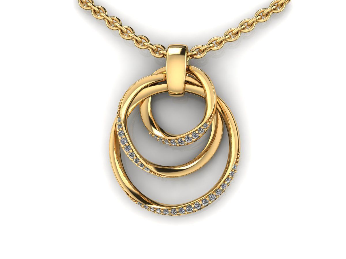 pendant 2 jewelry gold minimalizm dimaond new fashion beauty silver printable print 3d necklace original pendants 3D print model - Mito3D