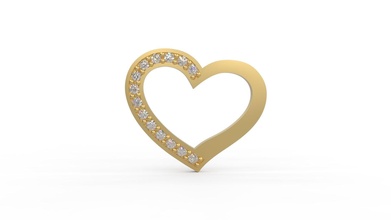 pendentif 214 or bijou bijoux argent imprimable diamant femme mode mariage solitaire saphir rubis Collier l'amour Valentin engagem pendentifs 3d print model - Mito3D