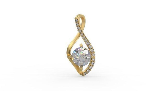 pendant 215 gold jewelry silver printable diamond fashion wedding necklace love platinum luxury ruby sapphire pendants 3d print model - Mito3D