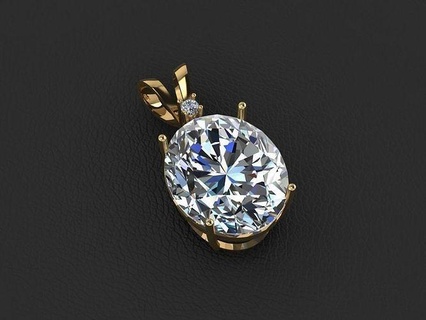 anhänger 227 gold mode ring schönheit diamant hochzeit juwel schmuck 3d print model - Mito3D