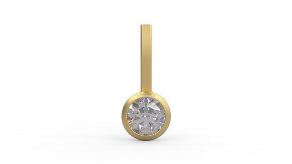 pendant 229 pendant gold jewelry silver printable diamond fashion wedding necklace love round pendants  3d print model - Mito3D