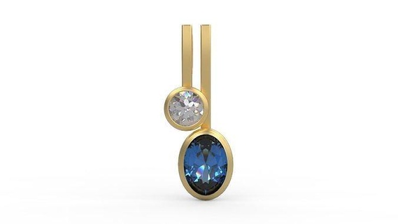 pendant 231 pendant gold jewelry silver printable diamond fashion wedding necklace love oval round pendants  3d print model - Mito3D