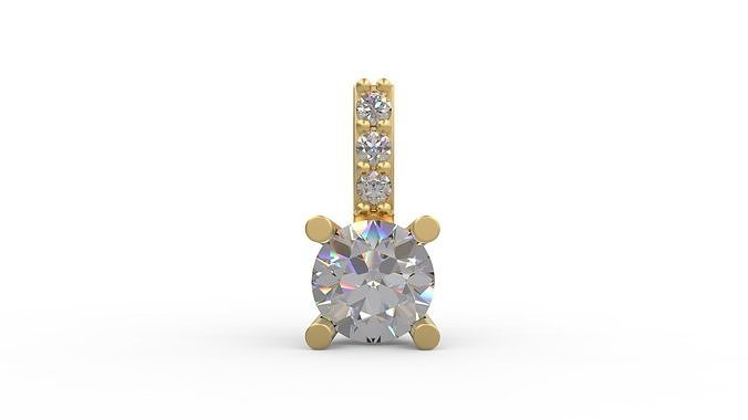 kolye 235 altın takı gümüş yazdırılabilir elmas moda düğün Aşk yuvarlak 3D print model - Mito3D