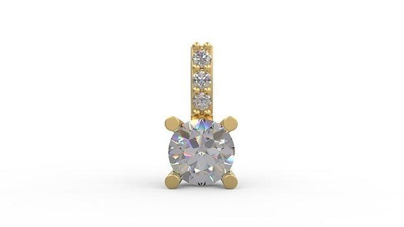 pendant 235 gold jewelry silver printable diamond fashion wedding necklace love round pendants 3d print model - Mito3D