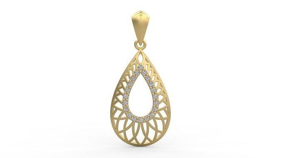 pendant 239 pendant gold jewelry silver printable diamond fashion wedding necklace love madellion pendants  3d print model - Mito3D