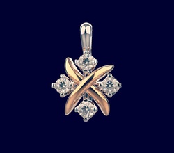 pendentif 23 de style tiffany bijoux or le cristal gem luxe shining brillant blanc pendentifs 3d print model - Mito3D