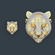 pendant 24 gold fashion ring beauty diamond wedding jewel jewellery jewelry silver printable gem necklace engagement cad rhino pendants 3d print model - Mito3D