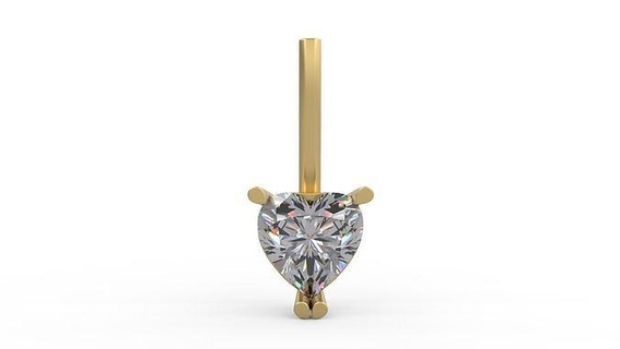 pendentif 246 or bijoux argent imprimable diamant mode mariage Collier l'amour cœur pendentifs 3d print model - Mito3D