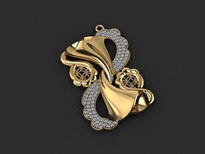 colgante pendiente 251 oro Moda anillo belleza diamante Boda joya joyería colgantes 3d print model - Mito3D