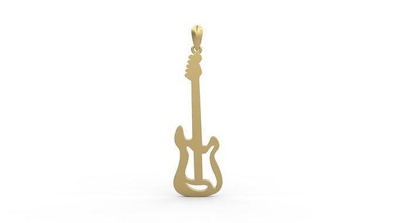 pendant 251 gold jewelry silver printable diamond fashion wedding necklace love music guitar enstruman art pendants 3d print model - Mito3D