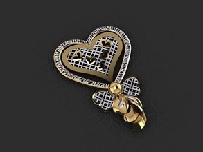colgante pendiente 260 oro Moda anillo belleza diamante Boda joya joyería colgantes 3d print model - Mito3D