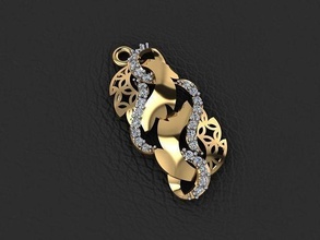pendant 263 gold fashion ring beauty diamond wedding jewel jewellery jewelry pendants 3d print model - Mito3D