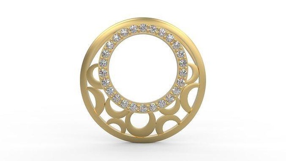 pendant 267 gold jewelry silver printable diamond fashion wedding necklace love halo ornament pendants 3d print model - Mito3D