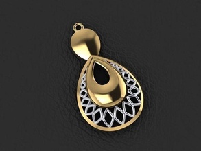 colgante pendiente 267 oro Moda anillo belleza diamante Boda joya joyería colgantes 3d print model - Mito3D