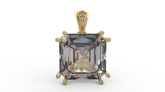 pendant 268 gold jewelry silver printable diamond fashion wedding necklace love halo pendants 3D print model - Mito3D