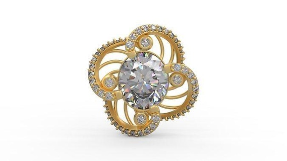 pendant 270 gold jewelry silver printable diamond fashion wedding necklace love halo spiral tube bezel round knot pendants 3d print model - Mito3D