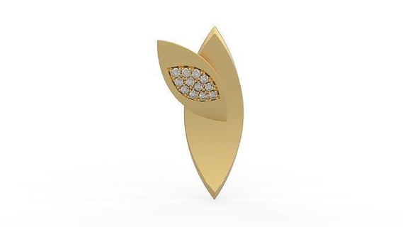 colgante pendiente 275 oro joyería joya plata imprimible diamante Moda Boda collar amor flor floral colgantes 3d print model - Mito3D