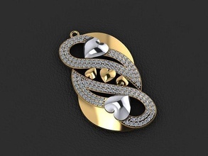 colgante pendiente 276 oro Moda anillo belleza diamante Boda joya joyería colgantes 3d print model - Mito3D