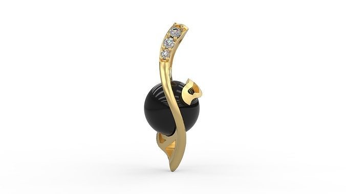 pendant 277 gold jewelry silver printable diamond fashion wedding necklace love pearl pendants 3D print model - Mito3D