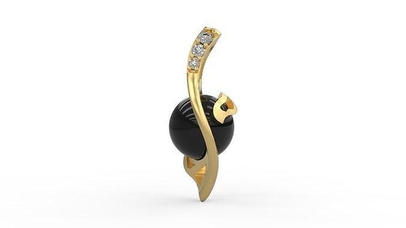 pendant 277 gold jewelry silver printable diamond fashion wedding necklace love pearl pendants 3d print model - Mito3D