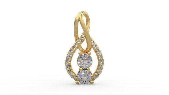 pingente 297 joalheria prata imprimível diamante mulher moda Casamento colar amar aréola pingentes 3d print model - Mito3D