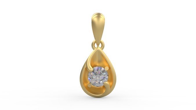pendente 298 gioielleria argento stampabile diamante donna moda nozze collana amore ciondoli 3D print model - Mito3D