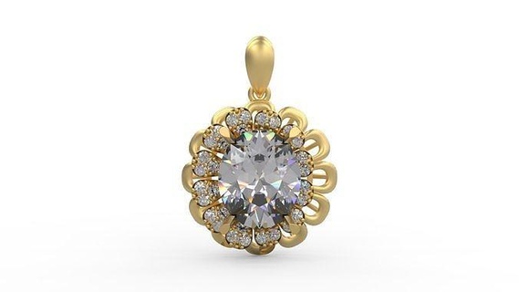 pendant 299 jewelry silver printable diamond woman fashion wedding necklace love sun halo pendants 3d print model - Mito3D