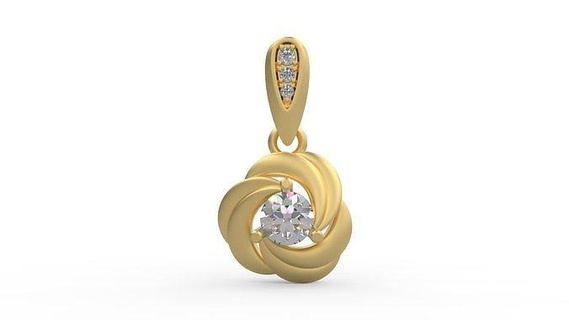 pendant 302 jewelry silver printable diamond woman fashion wedding necklace love sun pendants 3d print model - Mito3D