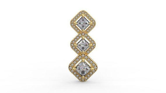 pendentif 314 argent imprimable diamant femme mode mariage saphir Collier l'amour Princesse bijoux pendentifs 3d print model - Mito3D