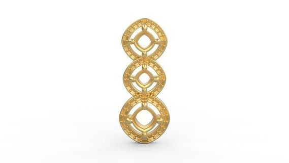 pendant 317 silver printable diamond woman fashion wedding saphire necklace love cushion jewelry pendants 3d print model - Mito3D