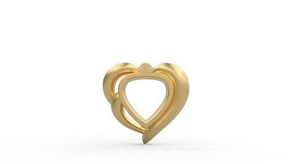 pendentif 319 argent imprimable diamant femme mode mariage saphir Collier l'amour cœur bijoux pendentifs 3d print model - Mito3D