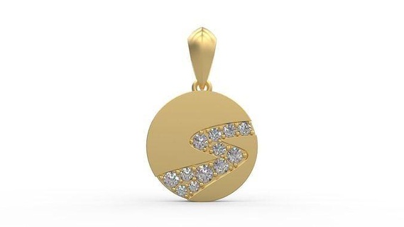 pendant 327 silver printable diamond woman fashion wedding saphire necklace love river jewelry pendants 3d print model - Mito3D