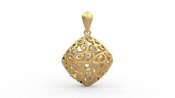 pendant 330 silver printable diamond woman fashion wedding saphire necklace love vintage ornament jewelry pendants 3d print model - Mito3D
