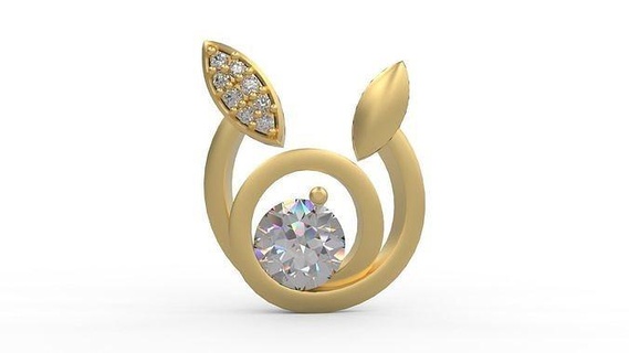 pendentif 331 argent imprimable diamant femme mode mariage saphir Collier l'amour bijoux pendentifs 3d print model - Mito3D
