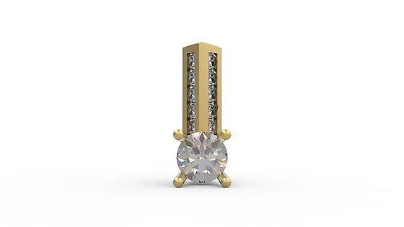 pendentif 338 argent imprimable diamant femme mode mariage saphir Collier l'amour bijoux pendentifs 3d print model - Mito3D