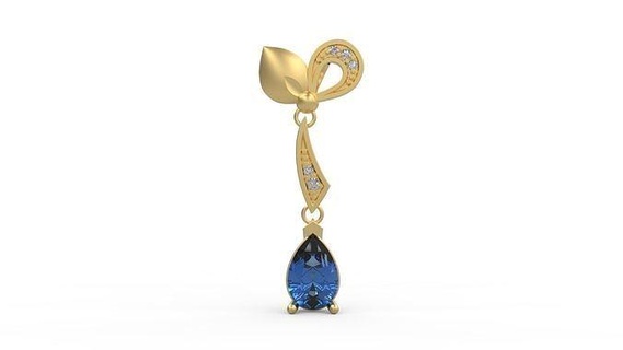 pendentif 345 argent imprimable diamant femme mode mariage saphir Collier l'amour bijoux pendentifs 3d print model - Mito3D