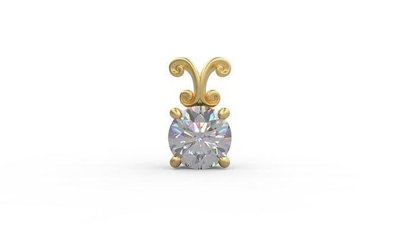 pendentif 357 argent imprimable diamant femme mode mariage saphir Collier l'amour bijoux pendentifs 3d print model - Mito3D