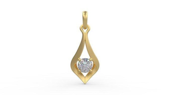pendentif 359 argent imprimable diamant femme mode mariage saphir Collier l'amour bijoux pendentifs 3d print model - Mito3D